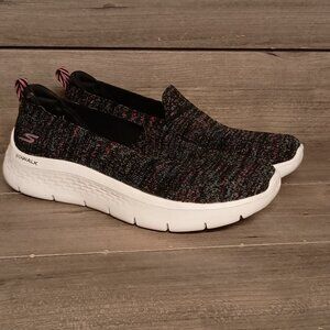 Sketchers Go Walk Women Slip On Sneakers Size 7.5 Black Multi Colored